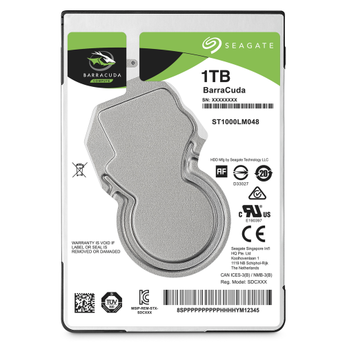 1TB Seagate BarraCuda SATA3/128MB/5400rpm/7mm