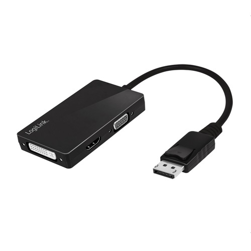 606139.jpg Adapter DisplayPort naar DVI / HDMI / VGA LogiLink