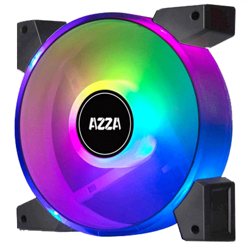 azza-koelers9.gif Azza Hurricane III 12cm ARGB (3pin + 5V) fan PWM
